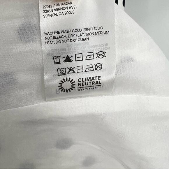 NEW Reformation Hilltop Wrap Dress Sz XS White Black - Picture 10 of 11